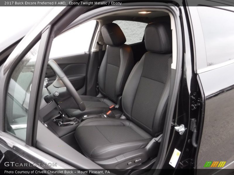 Front Seat of 2017 Encore Preferred II AWD