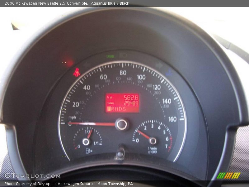 Aquarius Blue / Black 2006 Volkswagen New Beetle 2.5 Convertible