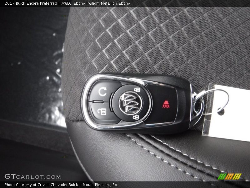 Keys of 2017 Encore Preferred II AWD