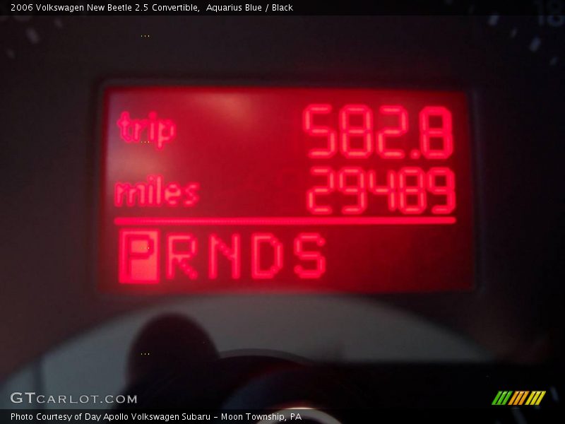 Aquarius Blue / Black 2006 Volkswagen New Beetle 2.5 Convertible
