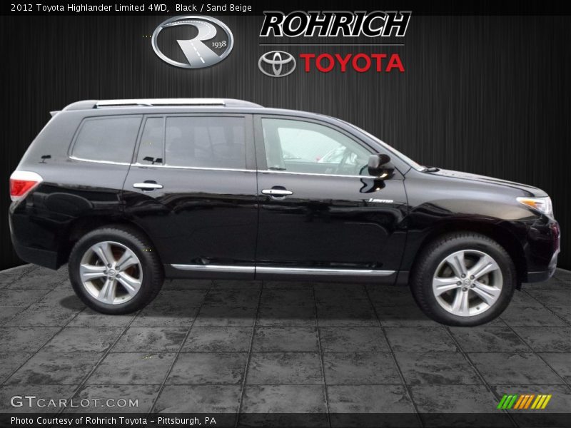 Black / Sand Beige 2012 Toyota Highlander Limited 4WD