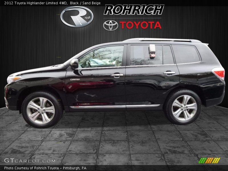 Black / Sand Beige 2012 Toyota Highlander Limited 4WD