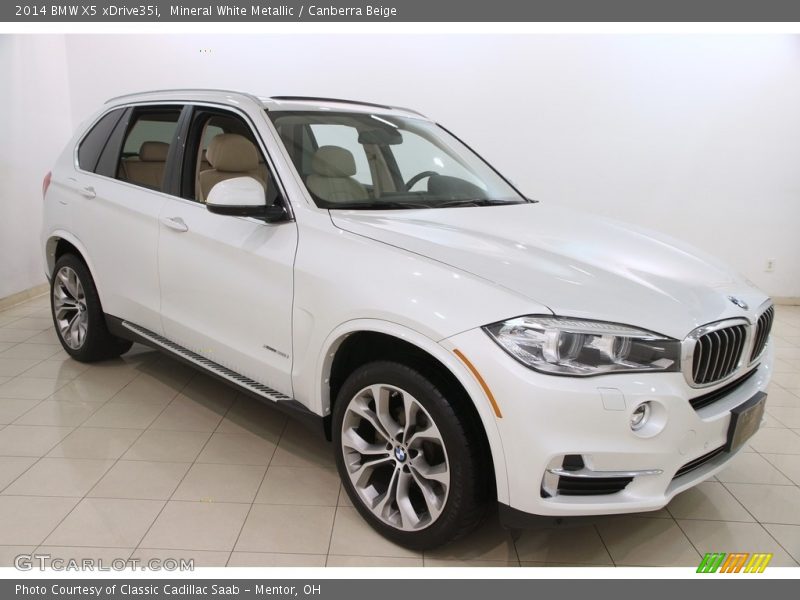 Mineral White Metallic / Canberra Beige 2014 BMW X5 xDrive35i