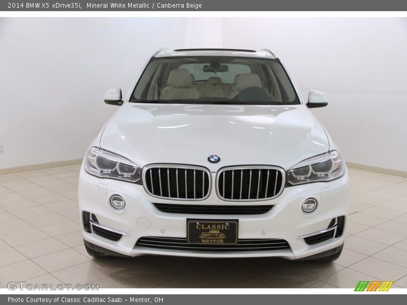 Mineral White Metallic / Canberra Beige 2014 BMW X5 xDrive35i