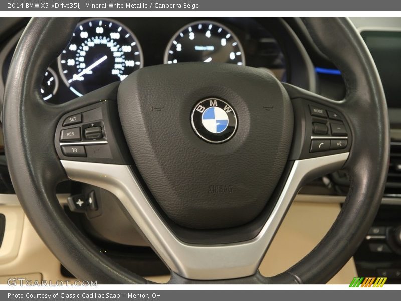 Mineral White Metallic / Canberra Beige 2014 BMW X5 xDrive35i