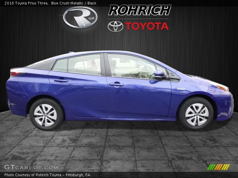 Blue Crush Metallic / Black 2016 Toyota Prius Three