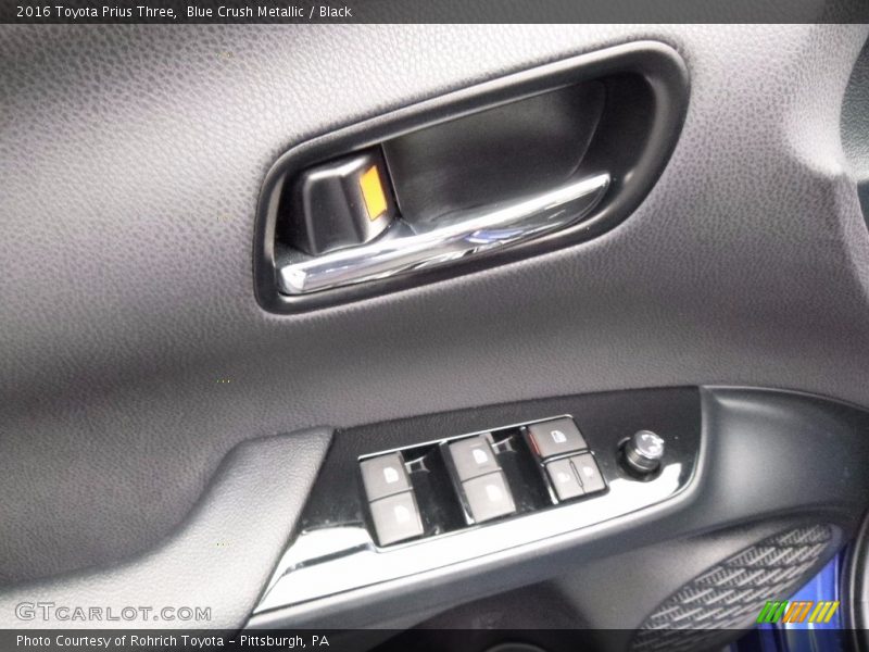 Blue Crush Metallic / Black 2016 Toyota Prius Three