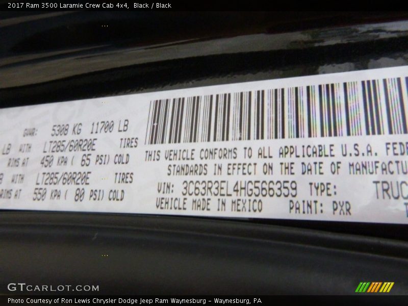 Black / Black 2017 Ram 3500 Laramie Crew Cab 4x4