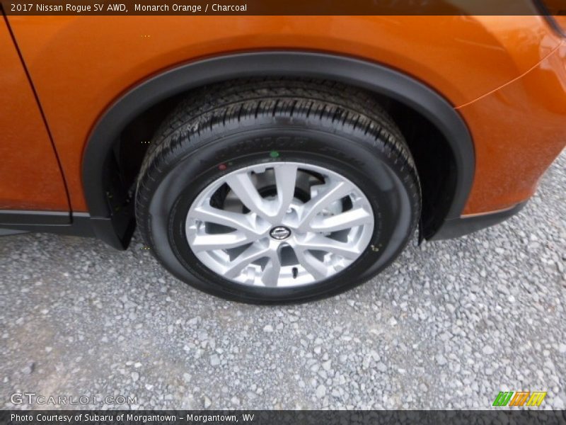 Monarch Orange / Charcoal 2017 Nissan Rogue SV AWD