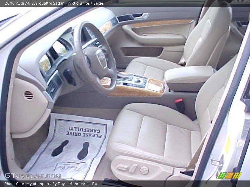 Arctic White / Beige 2006 Audi A6 3.2 quattro Sedan