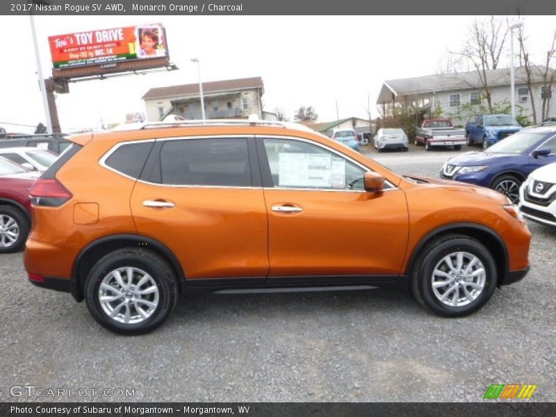 Monarch Orange / Charcoal 2017 Nissan Rogue SV AWD