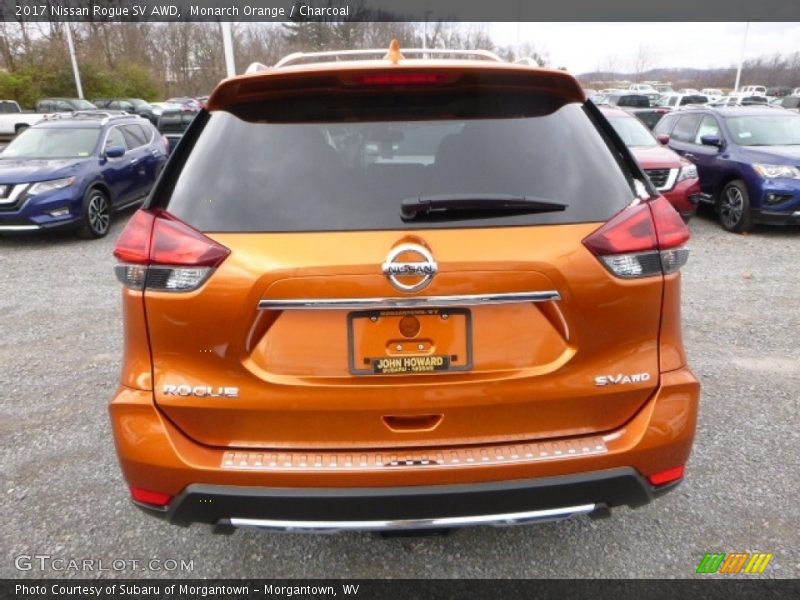 Monarch Orange / Charcoal 2017 Nissan Rogue SV AWD