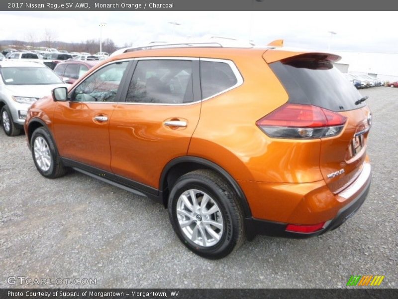 Monarch Orange / Charcoal 2017 Nissan Rogue SV AWD