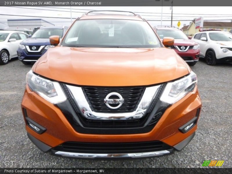 Monarch Orange / Charcoal 2017 Nissan Rogue SV AWD