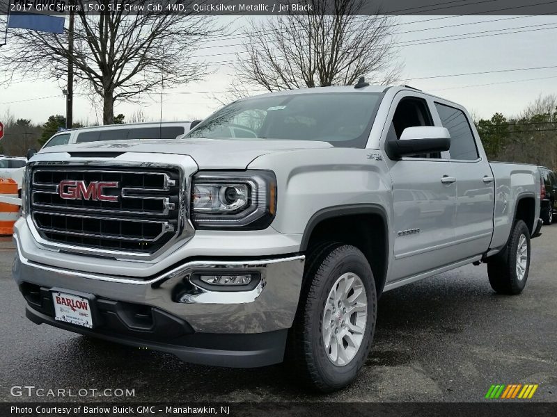 Quicksilver Metallic / Jet Black 2017 GMC Sierra 1500 SLE Crew Cab 4WD