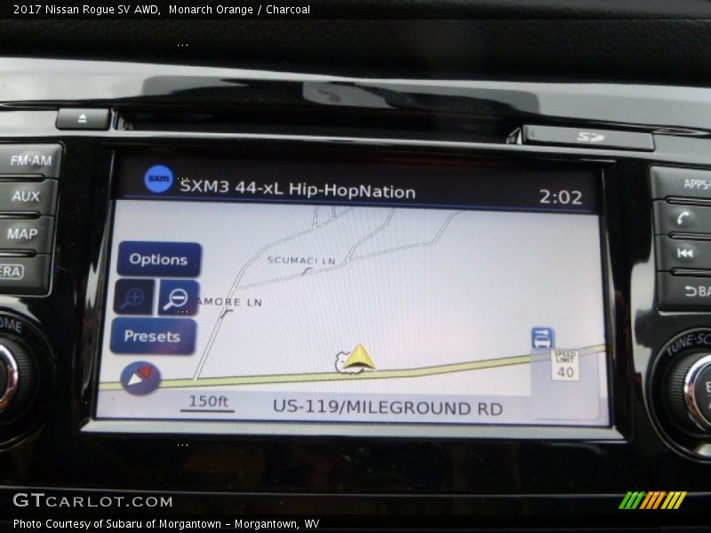 Monarch Orange / Charcoal 2017 Nissan Rogue SV AWD