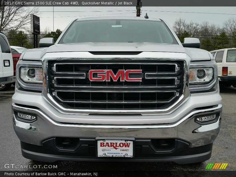 Quicksilver Metallic / Jet Black 2017 GMC Sierra 1500 SLE Crew Cab 4WD