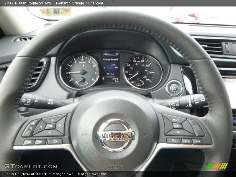 Monarch Orange / Charcoal 2017 Nissan Rogue SV AWD
