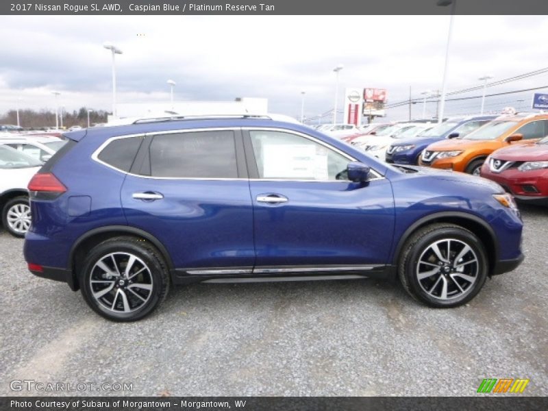Caspian Blue / Platinum Reserve Tan 2017 Nissan Rogue SL AWD