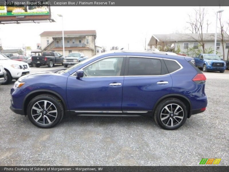 Caspian Blue / Platinum Reserve Tan 2017 Nissan Rogue SL AWD