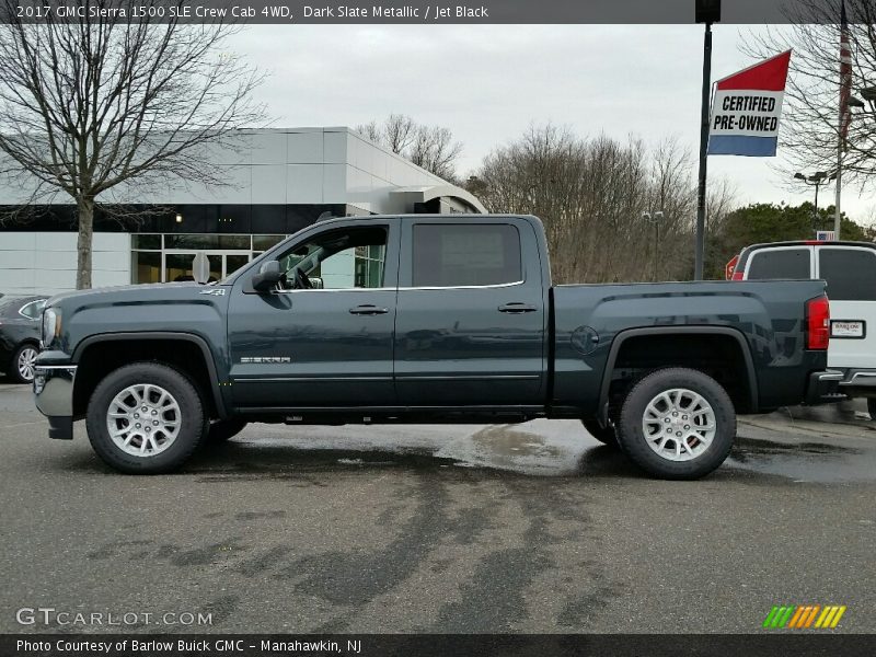 Dark Slate Metallic / Jet Black 2017 GMC Sierra 1500 SLE Crew Cab 4WD