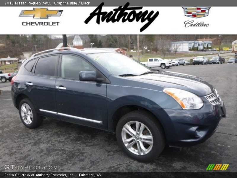 Graphite Blue / Black 2013 Nissan Rogue S AWD