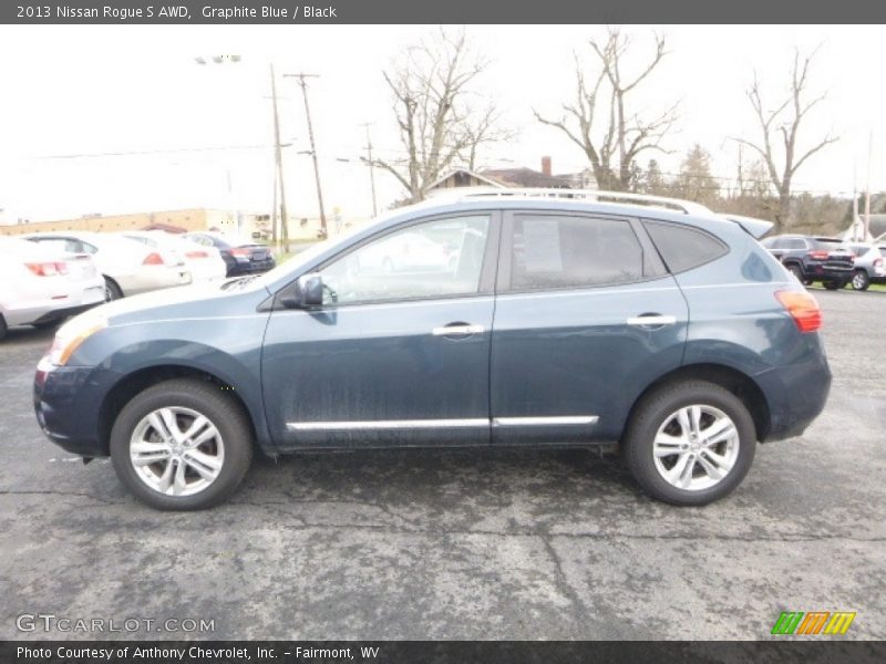 Graphite Blue / Black 2013 Nissan Rogue S AWD