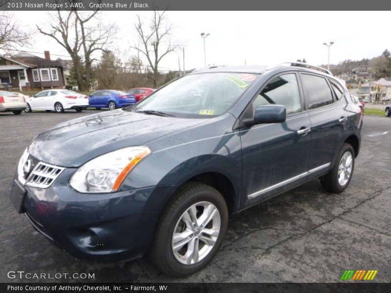 Graphite Blue / Black 2013 Nissan Rogue S AWD
