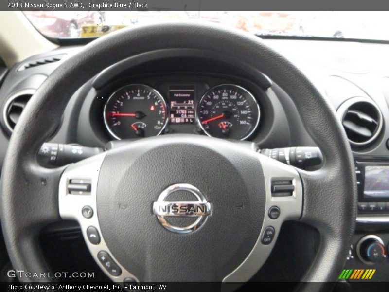Graphite Blue / Black 2013 Nissan Rogue S AWD