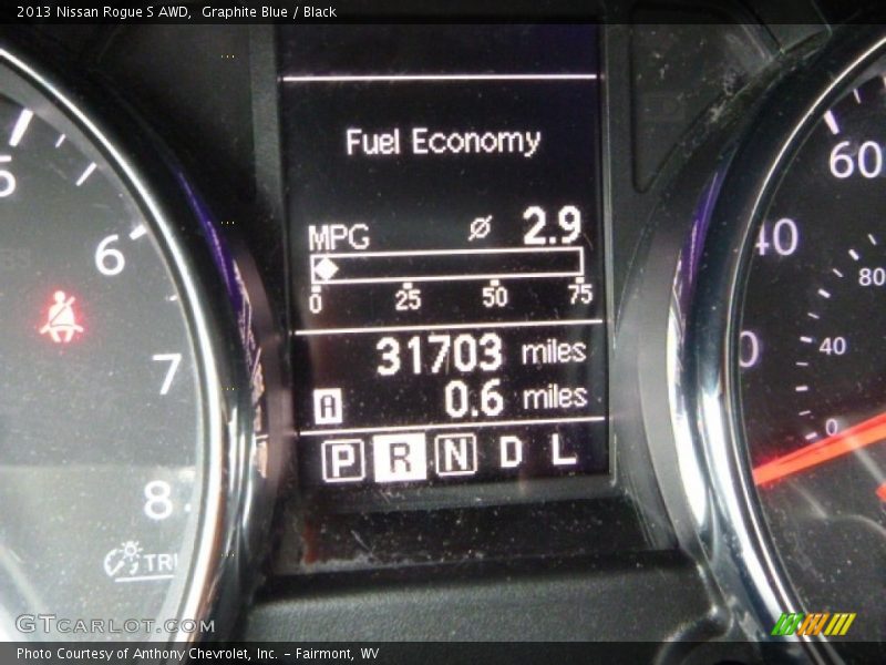 Graphite Blue / Black 2013 Nissan Rogue S AWD