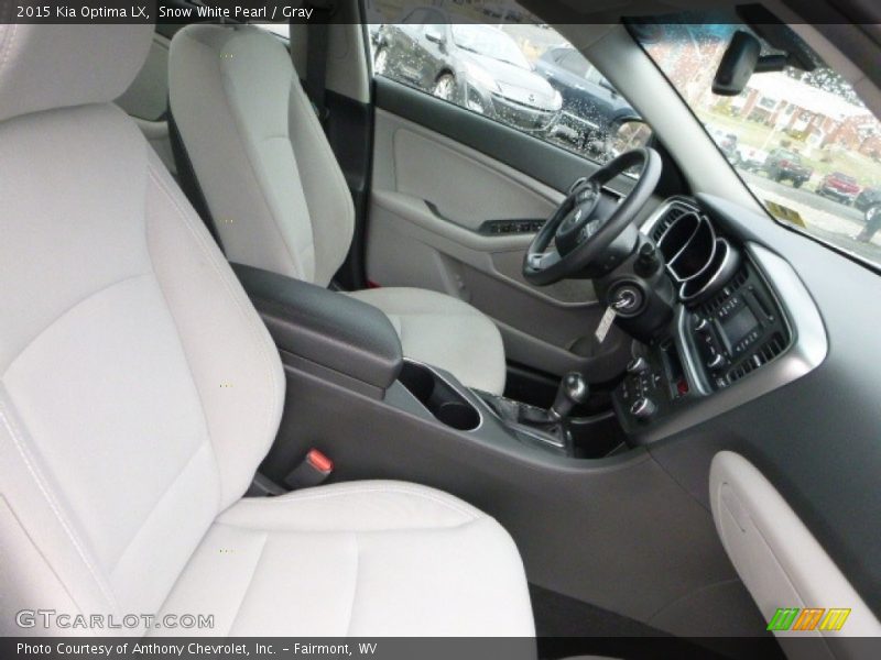 Snow White Pearl / Gray 2015 Kia Optima LX