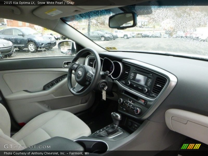 Snow White Pearl / Gray 2015 Kia Optima LX