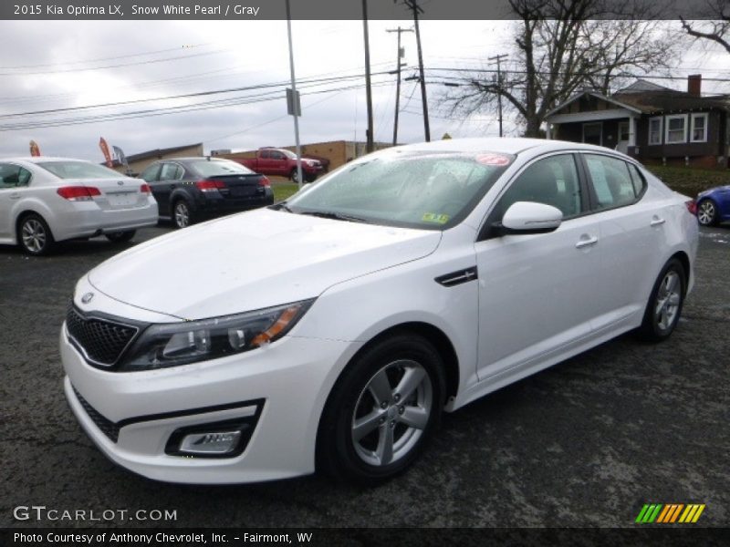 Snow White Pearl / Gray 2015 Kia Optima LX