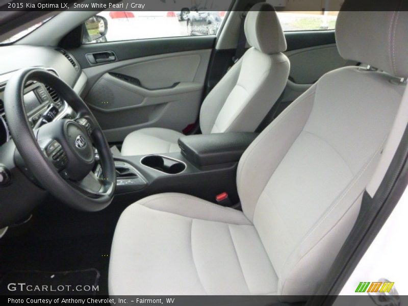 Snow White Pearl / Gray 2015 Kia Optima LX
