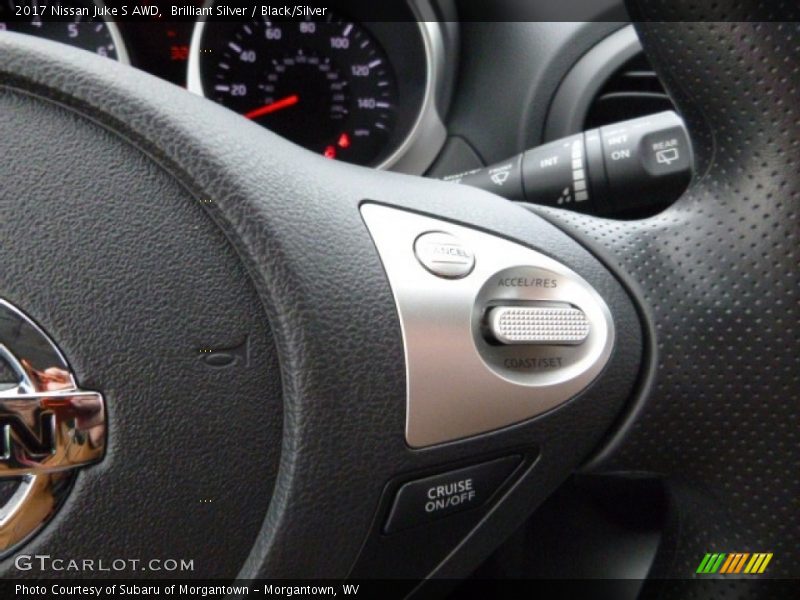 Brilliant Silver / Black/Silver 2017 Nissan Juke S AWD