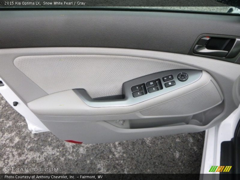 Snow White Pearl / Gray 2015 Kia Optima LX