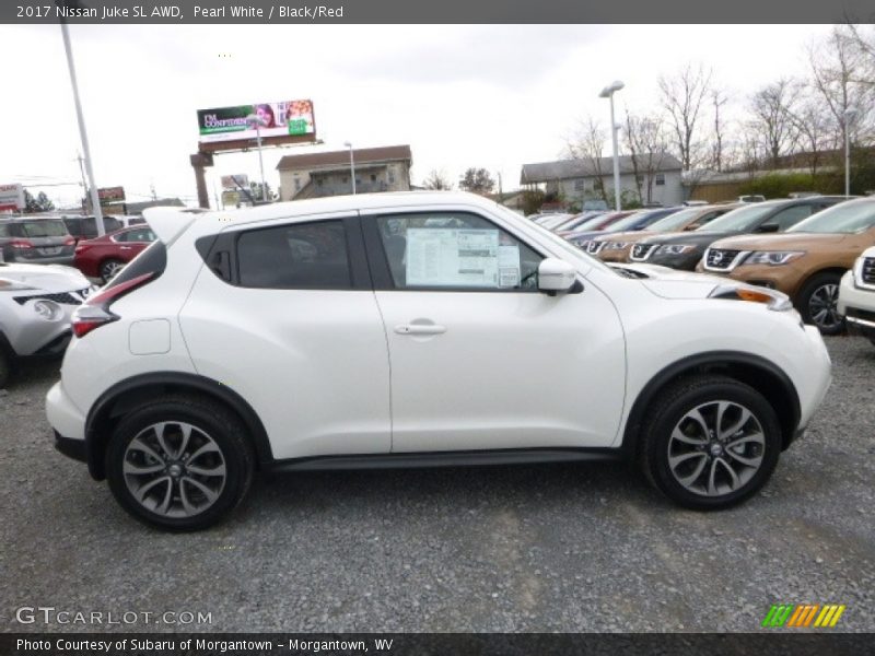 Pearl White / Black/Red 2017 Nissan Juke SL AWD