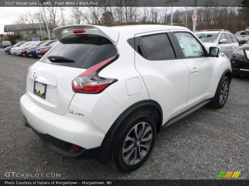 Pearl White / Black/Red 2017 Nissan Juke SL AWD