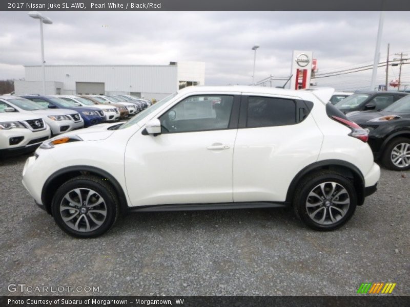 Pearl White / Black/Red 2017 Nissan Juke SL AWD