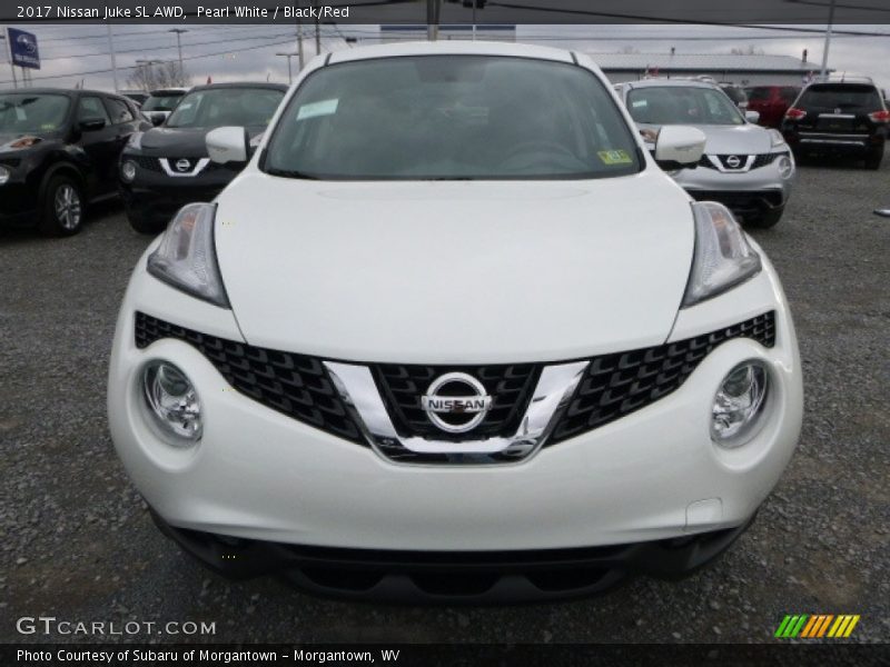 Pearl White / Black/Red 2017 Nissan Juke SL AWD