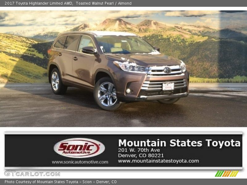 Toasted Walnut Pearl / Almond 2017 Toyota Highlander Limited AWD