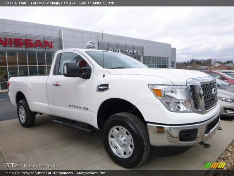 Glacier White / Black 2017 Nissan TITAN XD SV Single Cab 4x4
