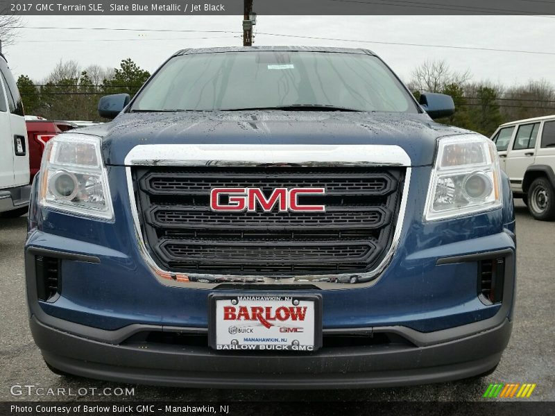 Slate Blue Metallic / Jet Black 2017 GMC Terrain SLE