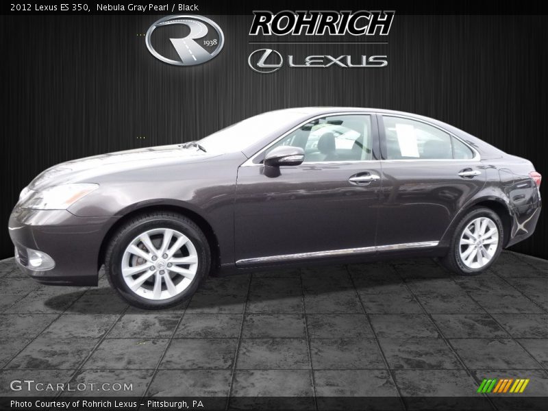 Nebula Gray Pearl / Black 2012 Lexus ES 350