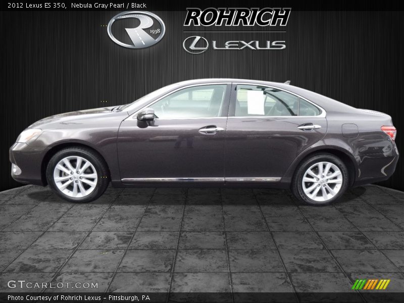 Nebula Gray Pearl / Black 2012 Lexus ES 350