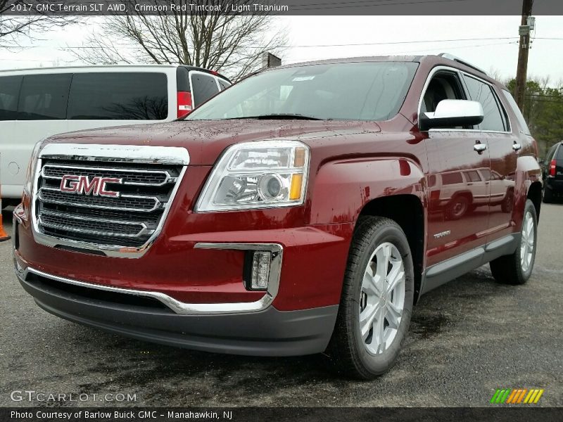 Crimson Red Tintcoat / Light Titanium 2017 GMC Terrain SLT AWD
