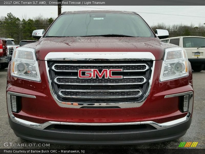 Crimson Red Tintcoat / Light Titanium 2017 GMC Terrain SLT AWD