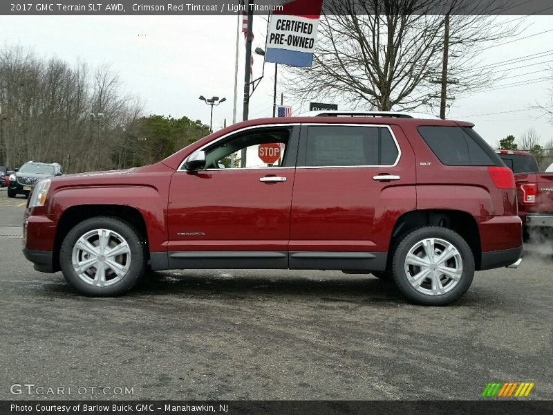 Crimson Red Tintcoat / Light Titanium 2017 GMC Terrain SLT AWD