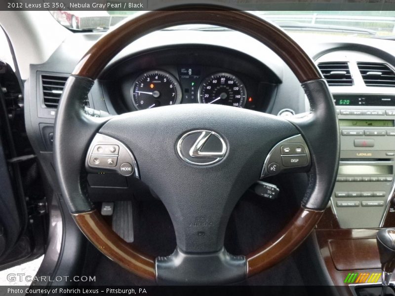 Nebula Gray Pearl / Black 2012 Lexus ES 350