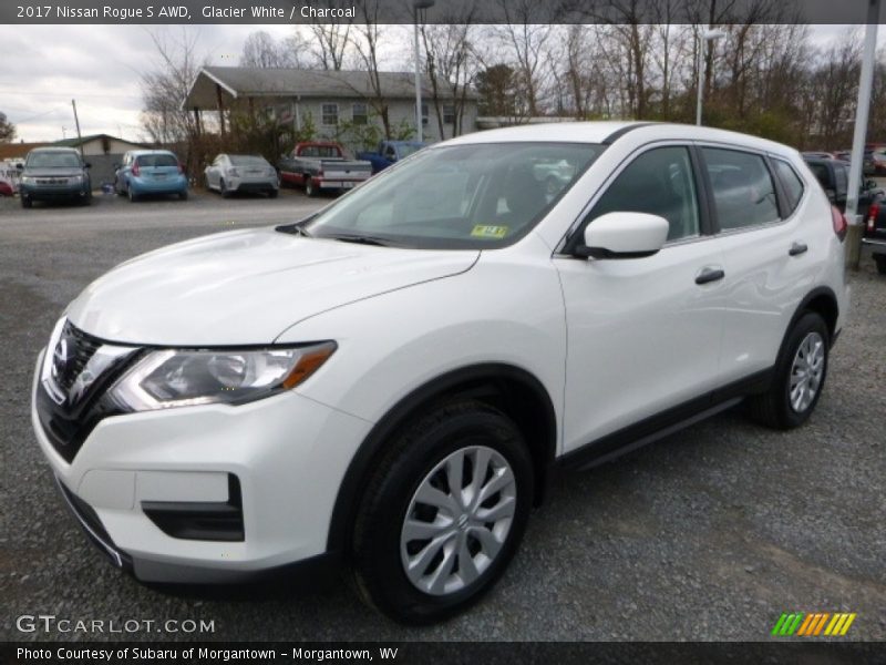 Glacier White / Charcoal 2017 Nissan Rogue S AWD